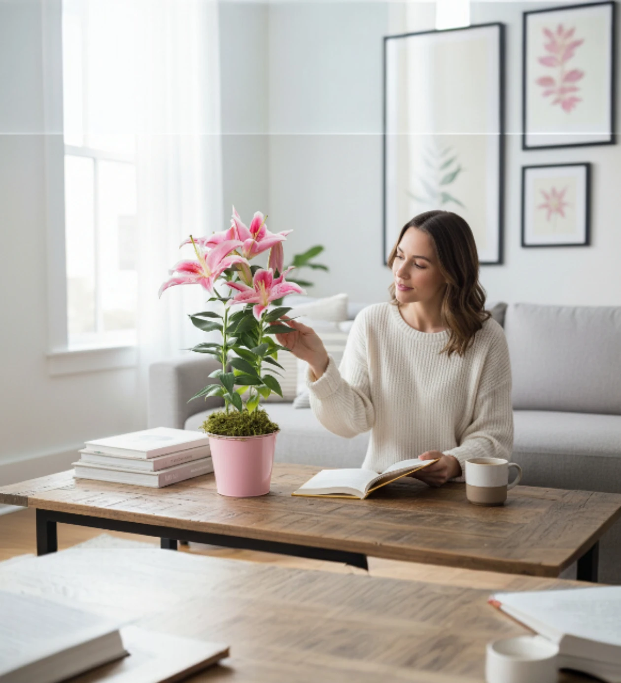 Pembe Lilyum Saksı Bitksi